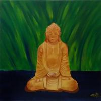Bouddha acrylique sur toile